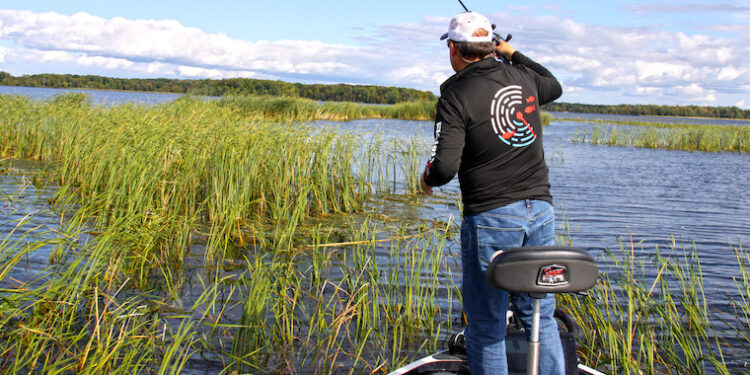 Catching largemouth bass in heavy cover